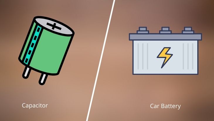 capacitor vs car battery